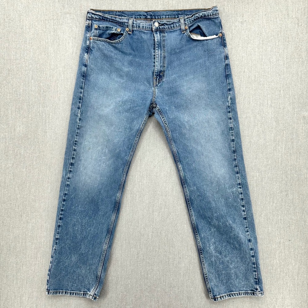 Levi's 505 Jeans Mens 40x32 Blue Regular Fit Straight Leg Medium Wash Denim
